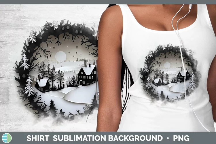 3D Wreath Shirt Sublimation Sublimation Background Designs