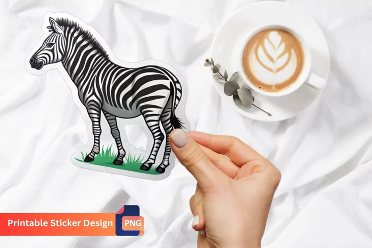 3D Zebra Sticker, Animal Print Decals, Zebra Pattern Design