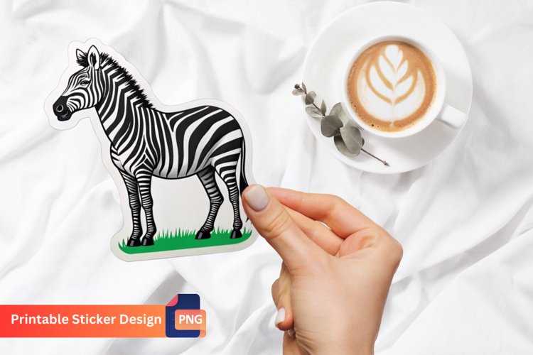 3D Zebra Sticker, Animal Print Decals, Zebra Pattern Design example image 1