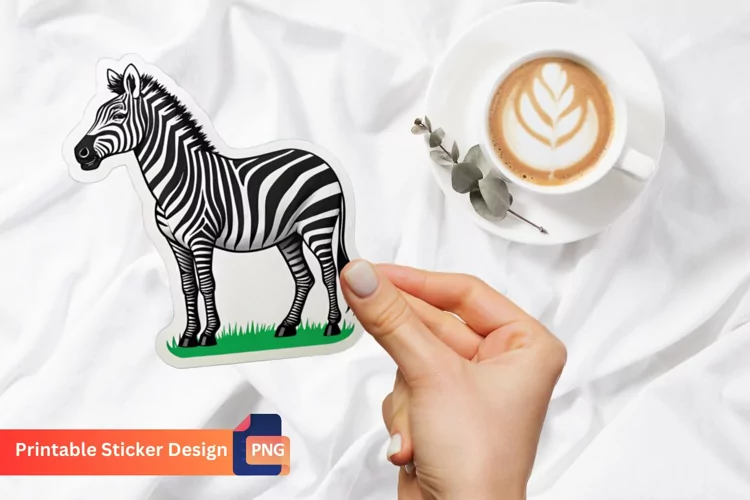 3D Zebra Sticker, Animal Print Decals, Zebra Pattern Design
