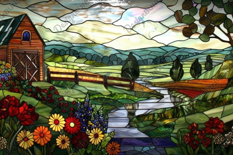 Stained Glass Texture Image 14