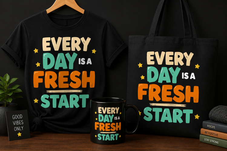 Every Day Is a Fresh Start PNG | Motivational School Design