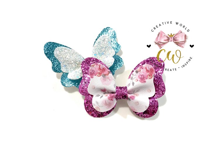 2 in 1 Butterfly Pinch Bow Digital Template | Pinch Bow (264831) | Cut ...