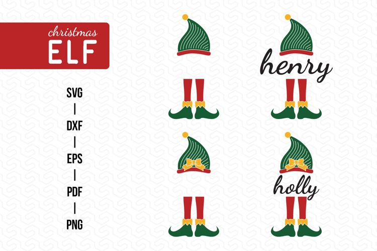 ELF SVG, Christmas SVG, Christmas ELF SVG, DXF, EPS, PNG example image 1