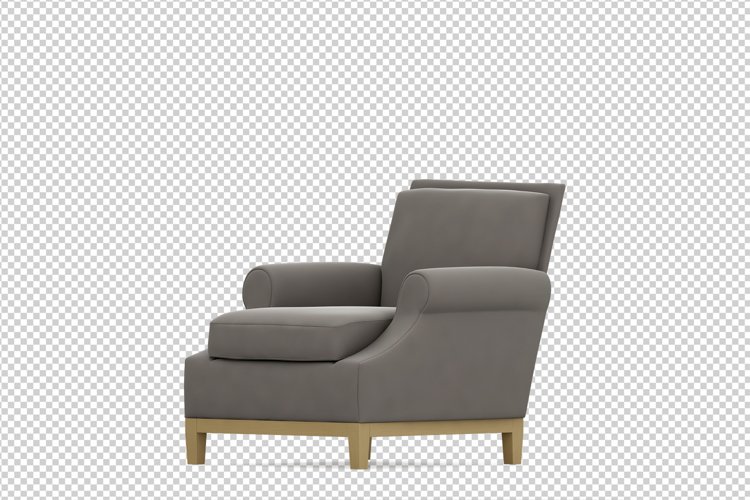 Isometric Arm Chair 3D isolated render