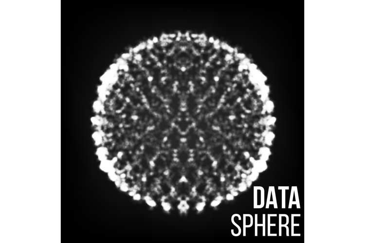 Big Data Visualization Abstract Vector Background. Dots