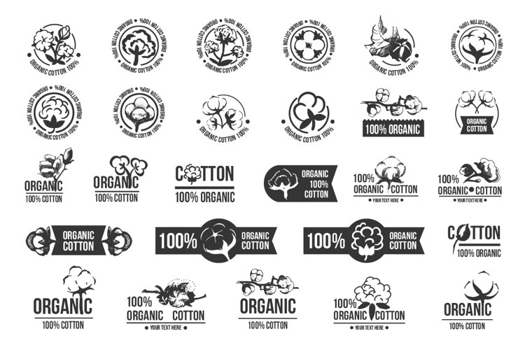Cotton icons illustration set. example image 1