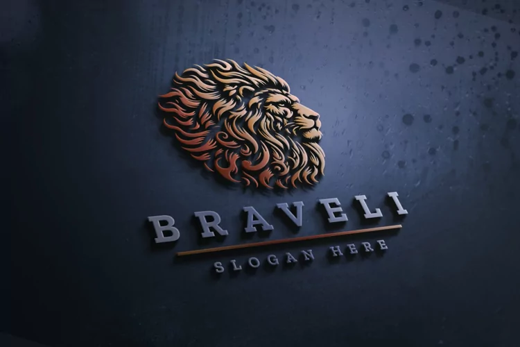 Brave Lion Head Logo