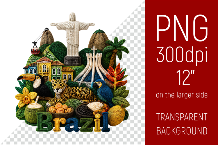 Brazil Travel Landmark | National Culture Illustration
