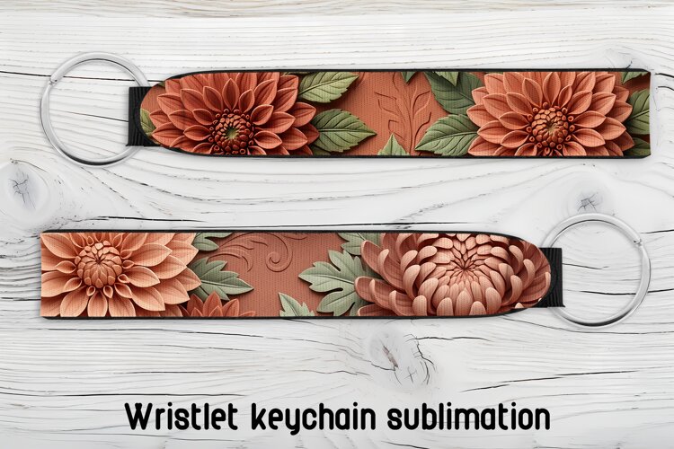 3d Flower Wristlet Keychain PNG example image 1