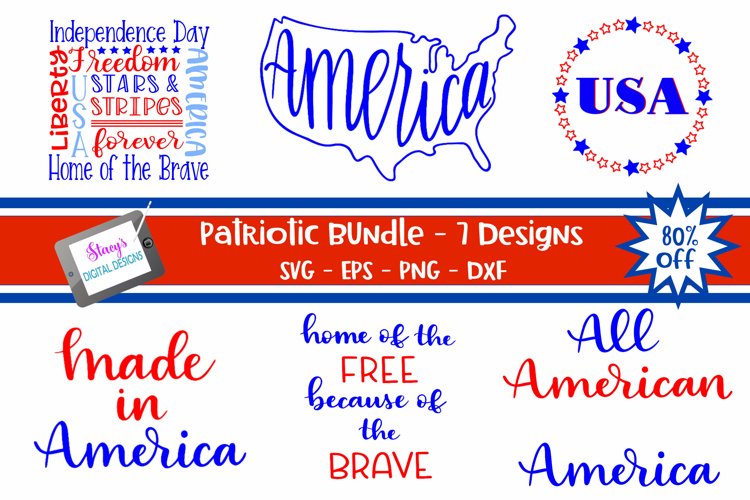 Patriotic SVG Bundle | 4th of July Bundle example image 1