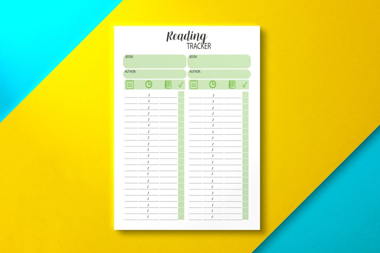 Reading Tracker PDF, KDP Interior example image 1