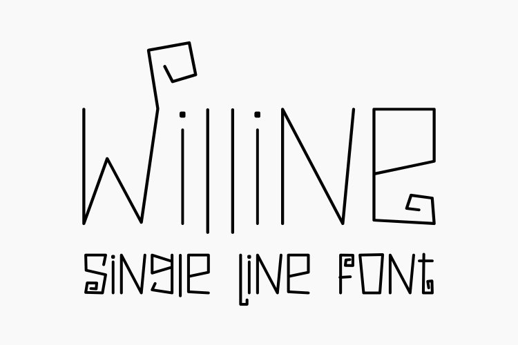 Willine - Single Line - Hair Line Font example image 1