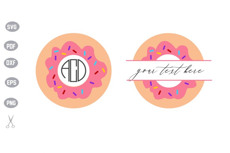 Donut Monogram SVG example image 1