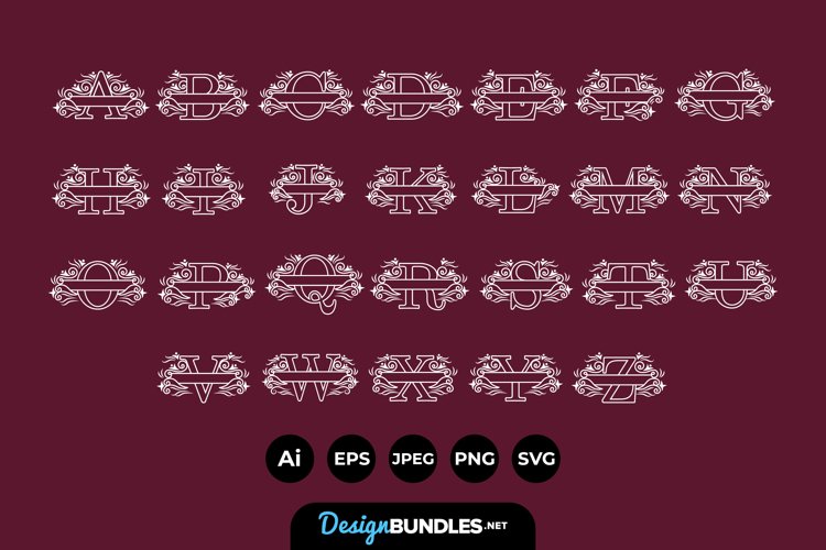 Split Monogram Alphabets