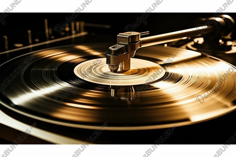 spinning silver record