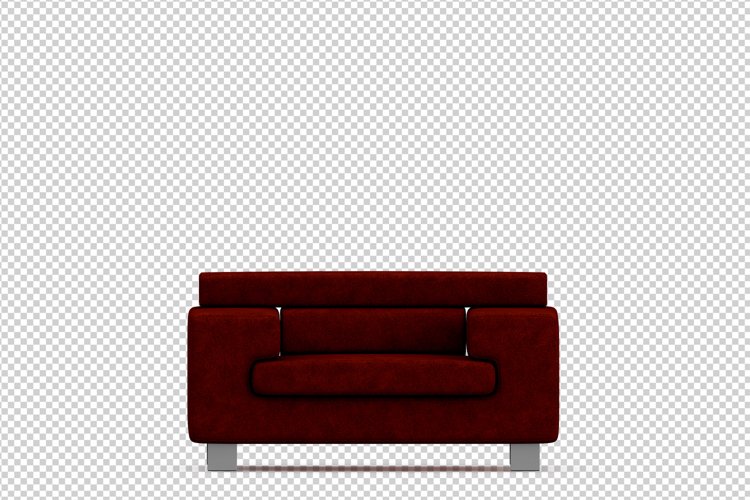 Isometric Arm Chair 3D isolated render example image 1