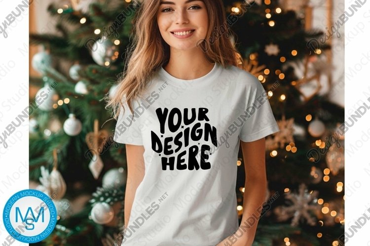 White Tshirt Mockup Image 6