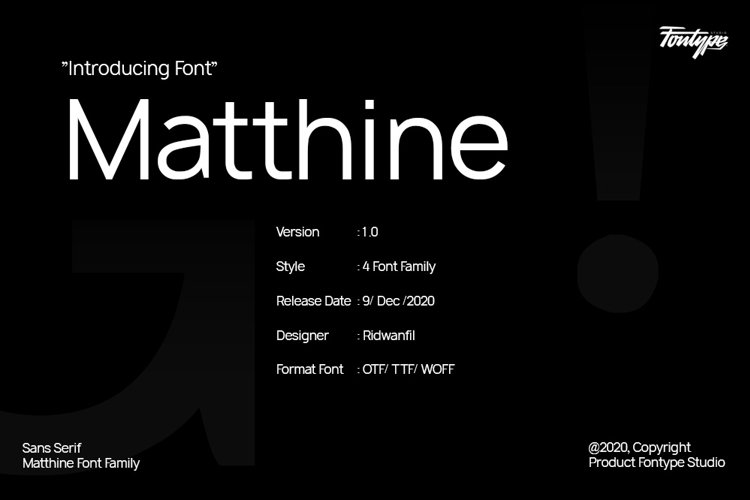 Matthine - Sans Serif Modern Style example image 1