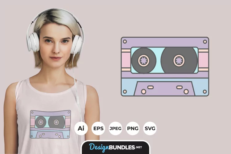 Retro Music Tapes for T-Shirt Design