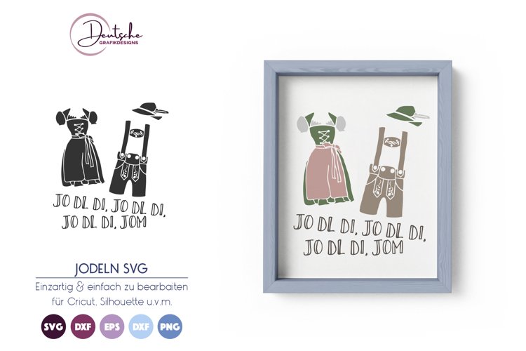 Jodeln SVG | Trachten | Lederhose SVG Dirndl example image 1