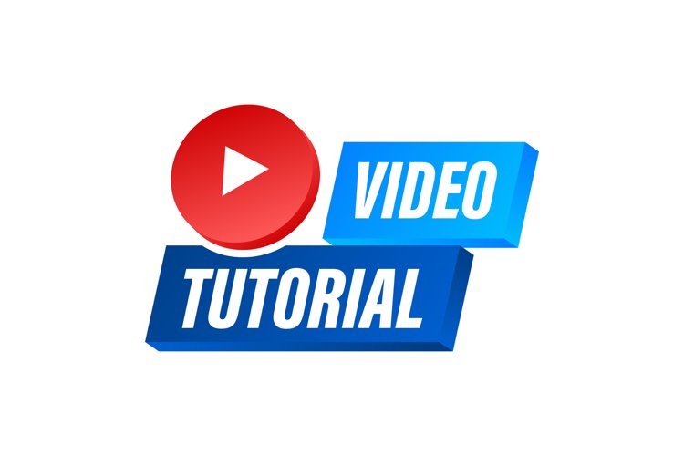 Video tutorials icon concept. Study and learning background example image 1