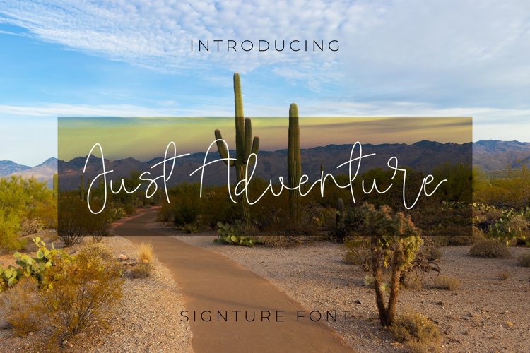 Just Adventure Signature Font Script example image 1