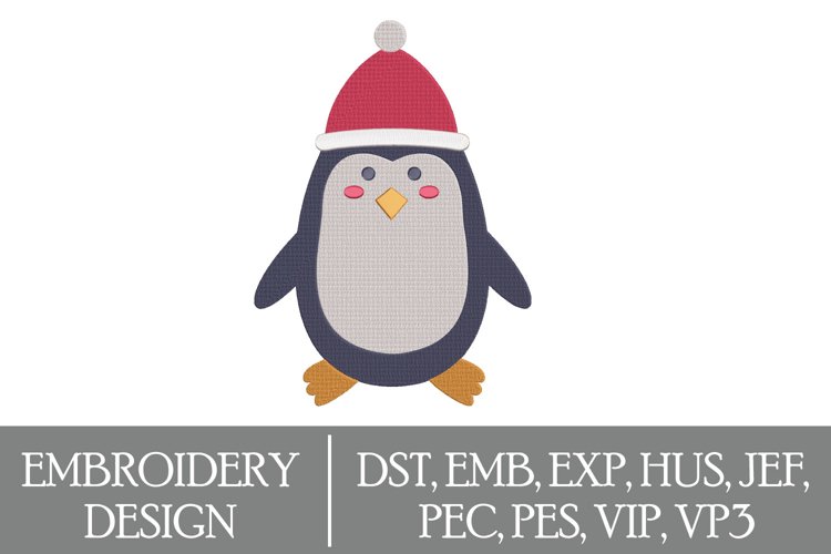 Penguin Machine Embroidery Design example image 1