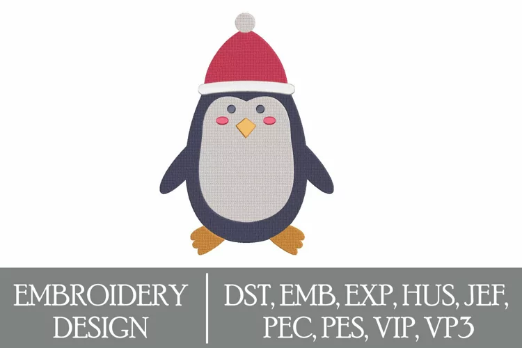 Penguin Machine Embroidery Design