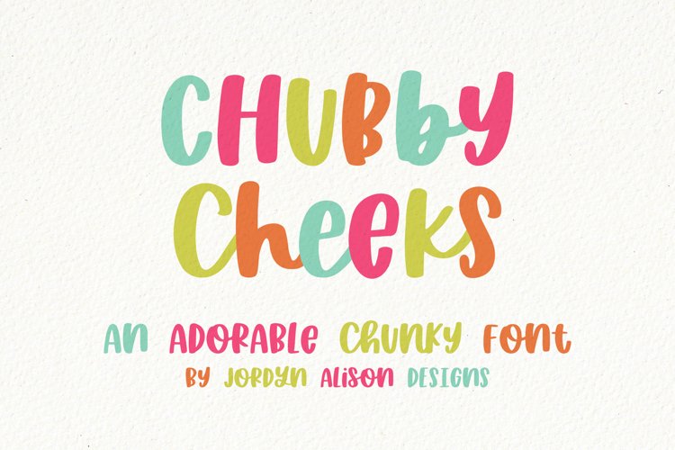 Chubby Cheeks, Thick Handwritten Sans Serif Font example image 1