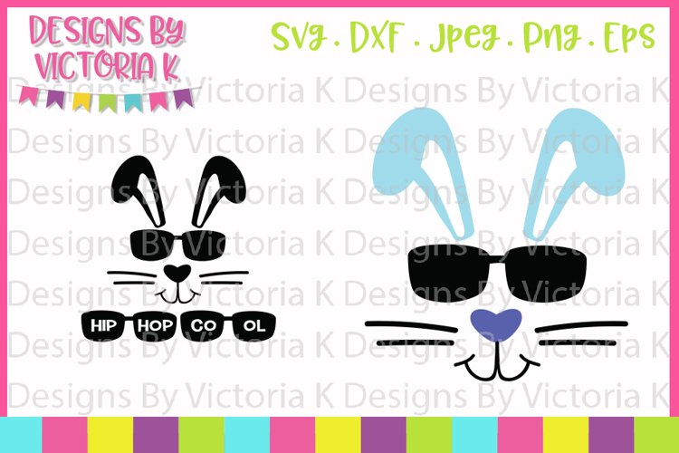 Easter, Hip Hop Bunny, Cool Bunny, SVG, DXF, PNG example image 1