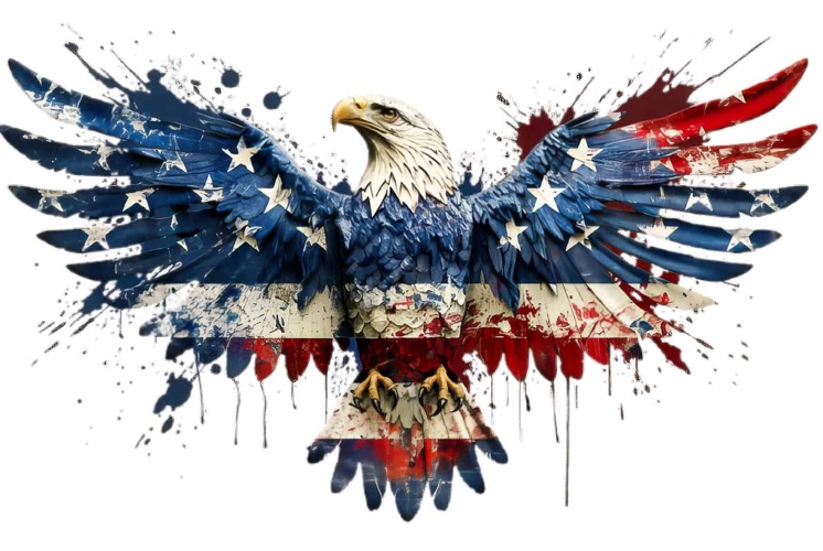Eagle Clipart 4th of July Transparent background