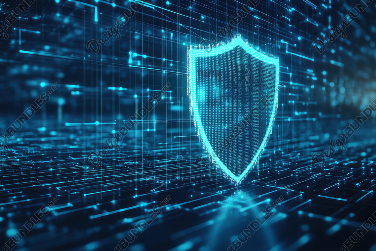 Digital Shield Background Wallpaper