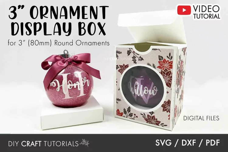 Ornament Box Template for 3" or 80mm Round Ornaments
