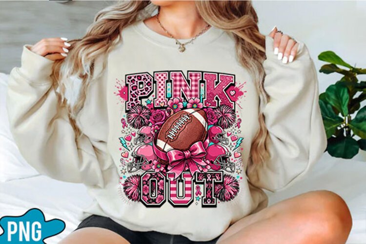 Pink Out Breast Cancer Sublimation example image 1