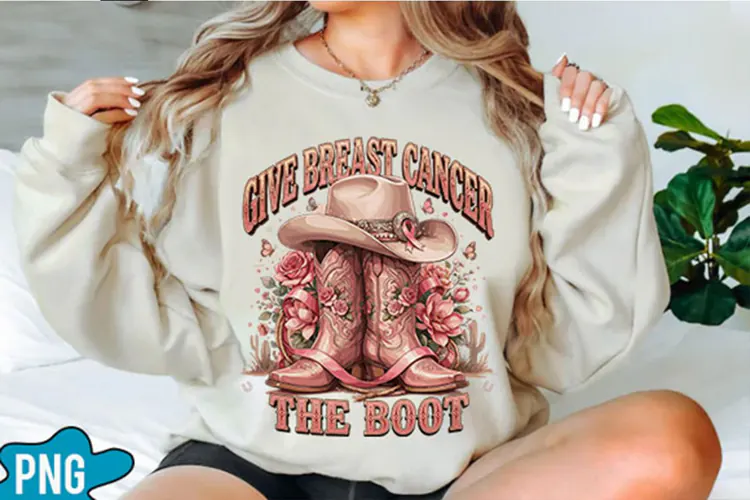 Give Breast Cancer The Boot PNG Designs