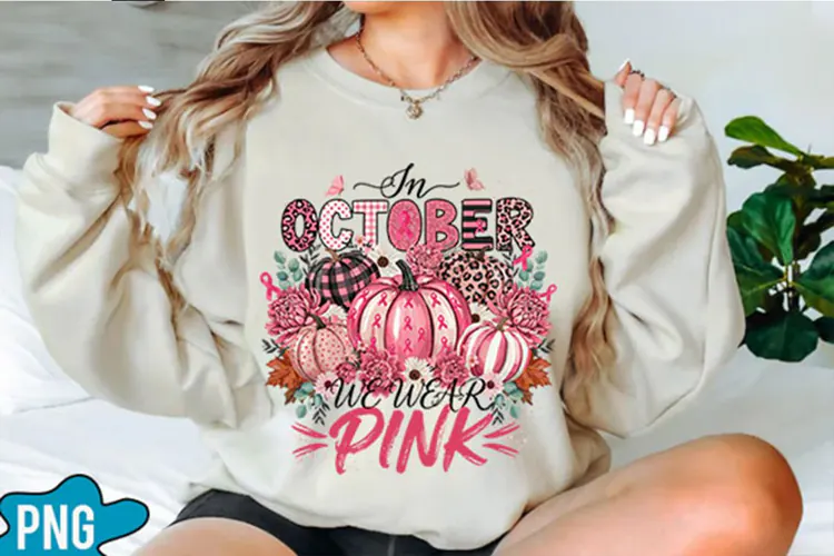 Breast Cancer Awareness Pumpkin PNG Designs
