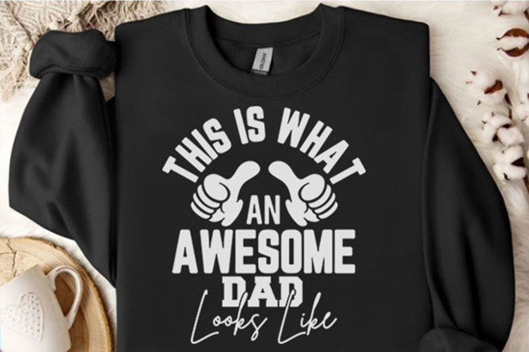 Awesome Dad Fathers Day Gift Svg Design