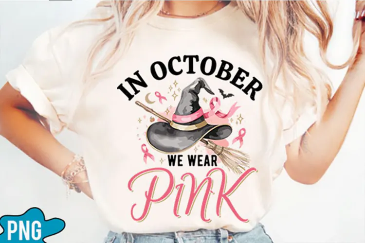 In October We Wear Pink PNG Designs