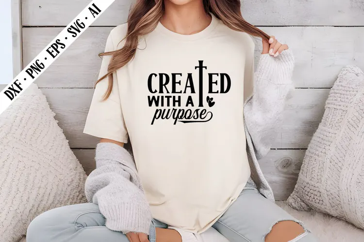 Created with a purpose Svg, Motivation Svg Designs