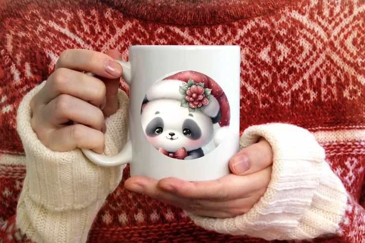 Round Christmas Ornament Sublimation|Clipart
