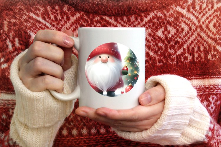 Round Christmas Ornament Sublimation|Clipart example image 1