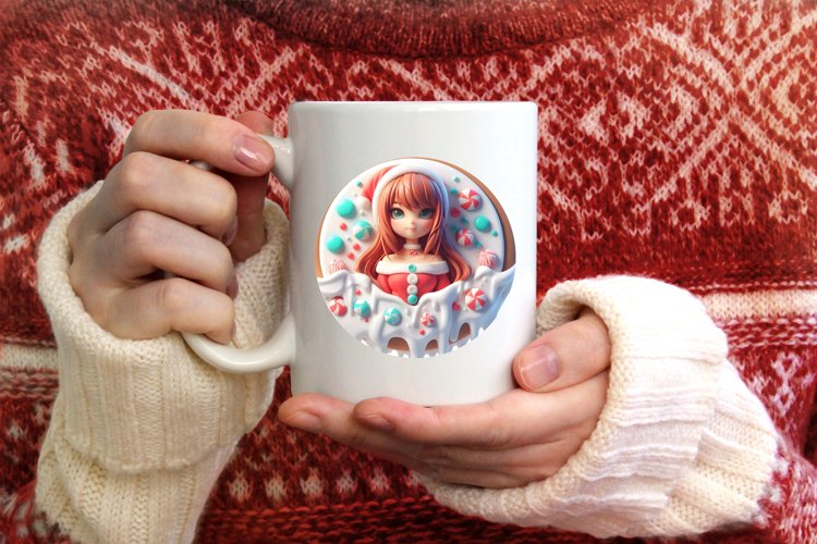 3D Martzipan Type Treatment Large Text: Santa's Girl example image 1