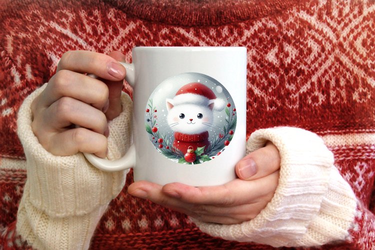 Round Christmas Ornament Sublimation|Clipart