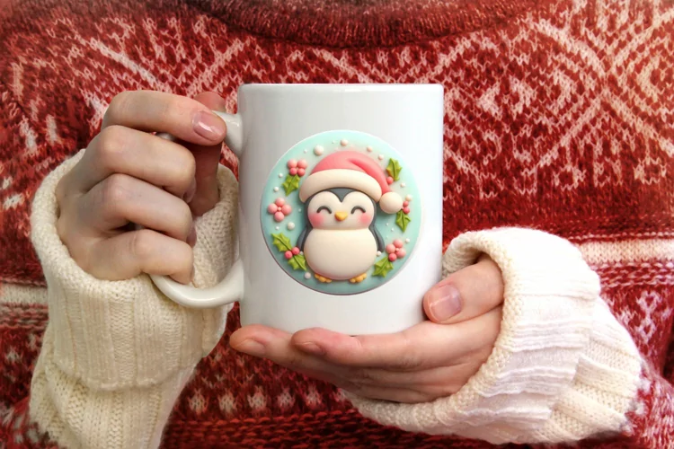 Round Christmas Ornament Sublimation|Clipart