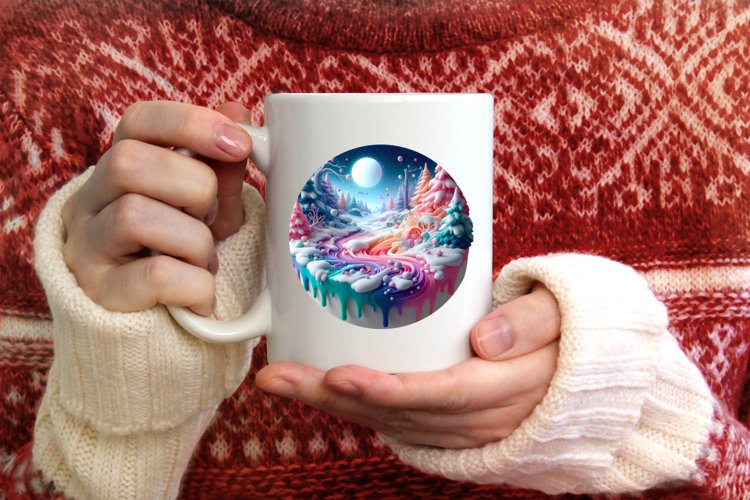 Round Christmas Ornament Sublimation|Clipart example image 1