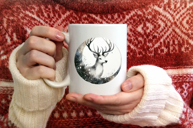Round Christmas Ornament Sublimation|Clipart