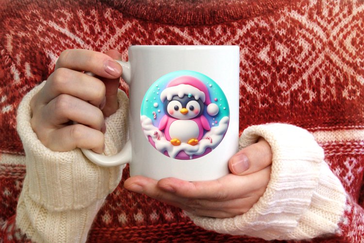 Round Christmas Ornament Sublimation|Clipart example image 1