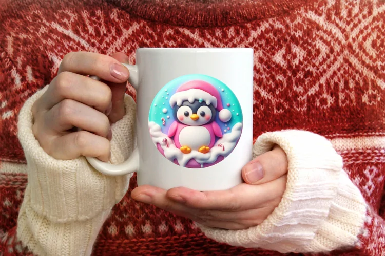 Round Christmas Ornament Sublimation|Clipart