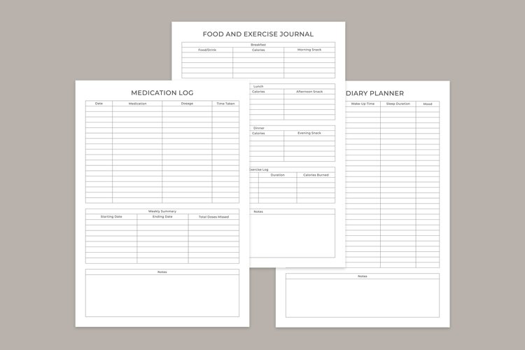 Self Care Planning Pages Set V-01
